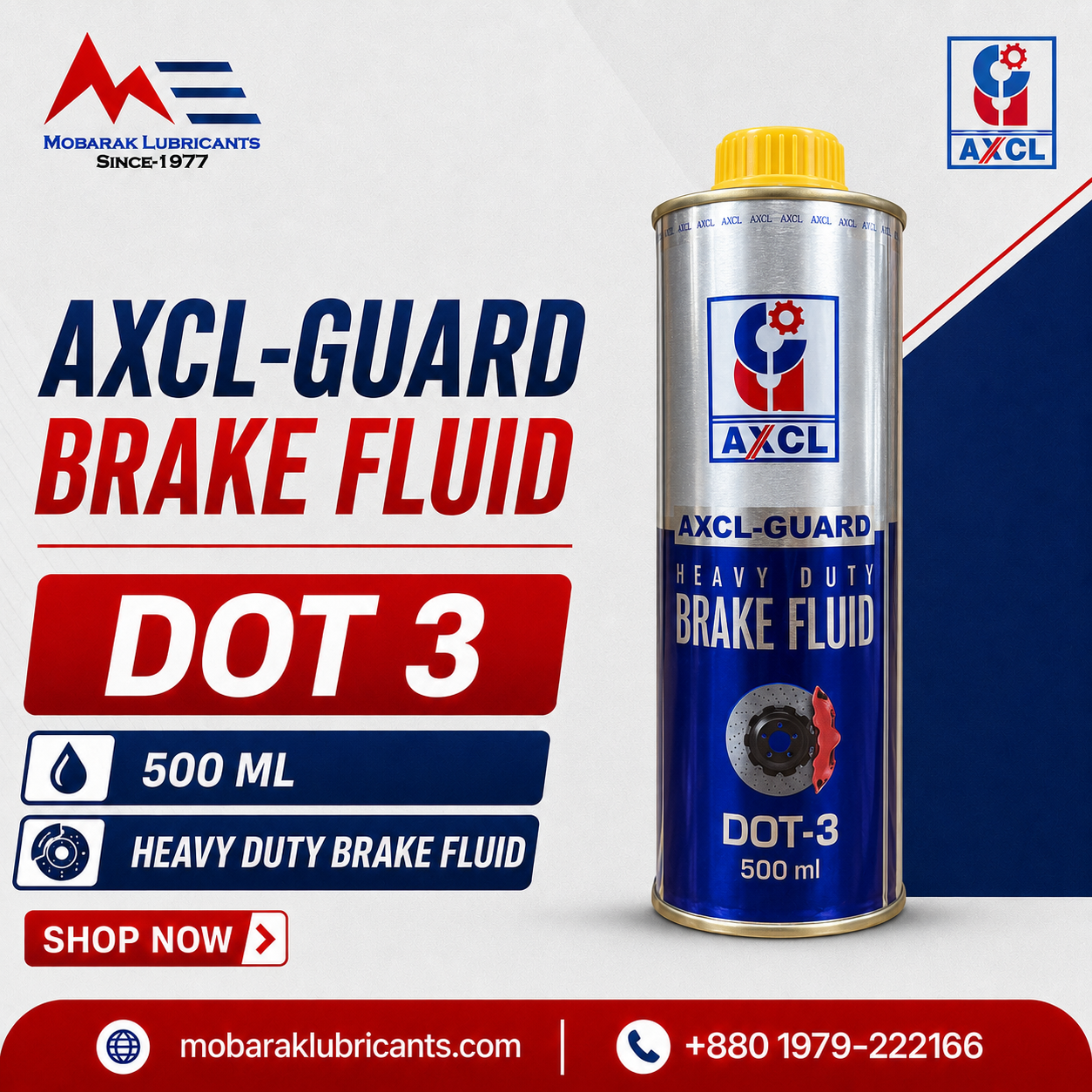 AXCL Guard Brake Fluid DOT-3 24x500 ML
