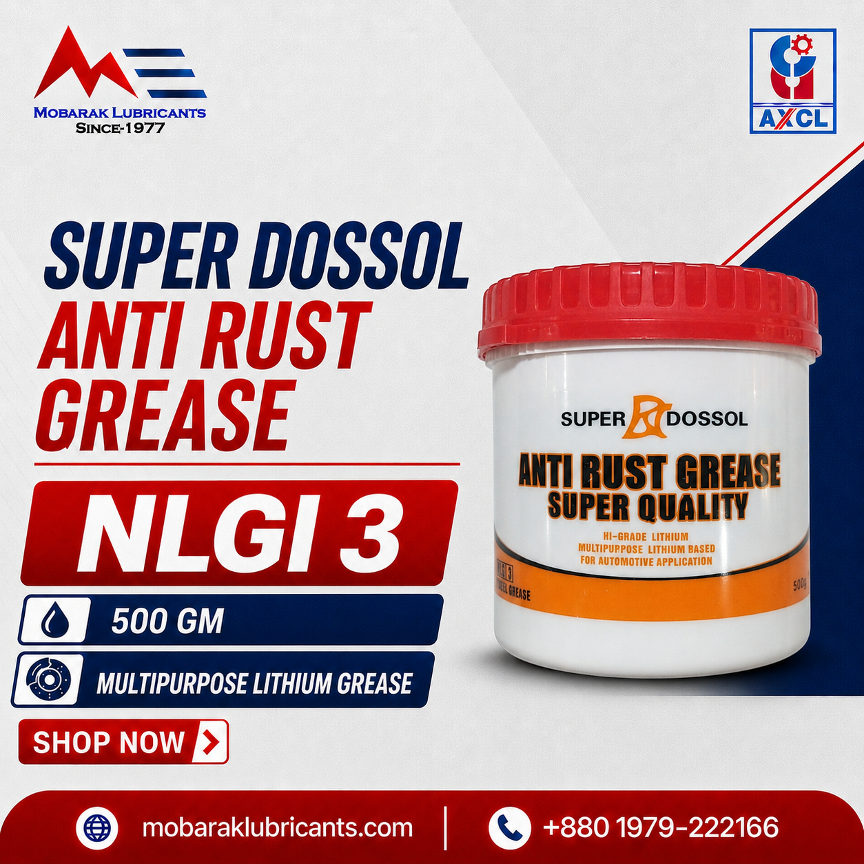 DOSSOL Grease Lithium Base MP3 24x500 GM